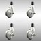 Service Caster 5 Inch 316SS Gray Poly Swivel 1-3/4 Inch Expanding Stem Caster Set Brake SCC SCC-SS316EX20S514-PPUB-TLB-134-4 - alternate 3